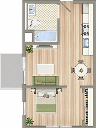 1bmod-e, 438 sq, 1x1_New 1bmod-e, 438 sq, 1x1_New