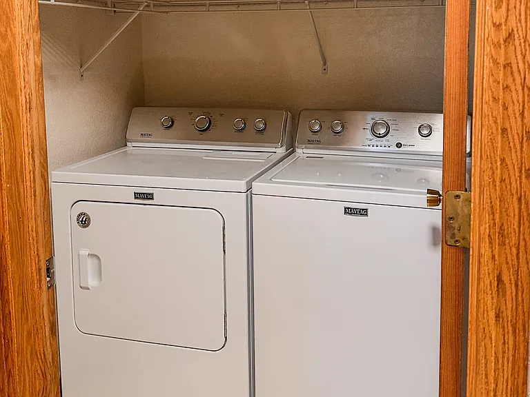 In-unit washer and dryer make laundry day quick and convenient.