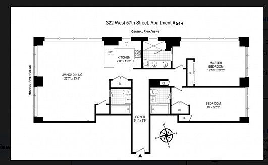 2nd image of 322 W 57th St APT 54H