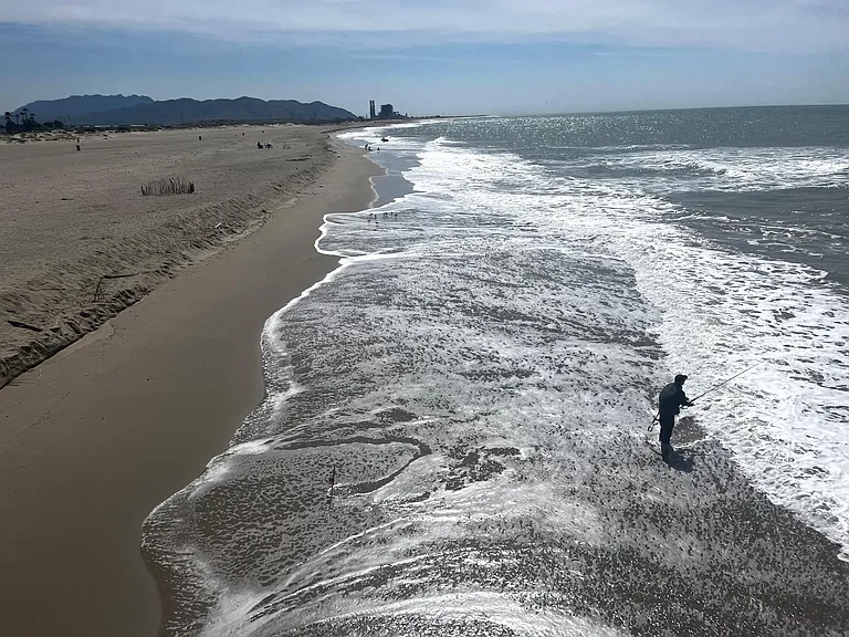 Beach opposite the property