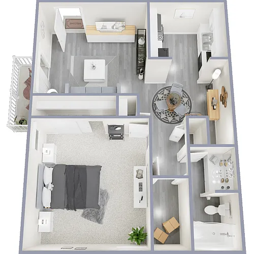 Floor plan 1 Bed 1 Bath Medium