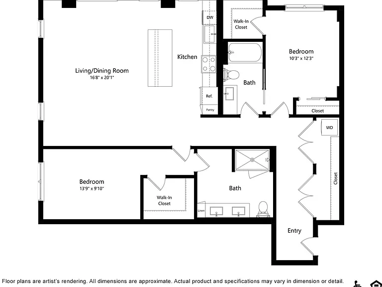 B7 | 2x2 | 1398 sq ft B7 | 2x2 | 1398 sq ft