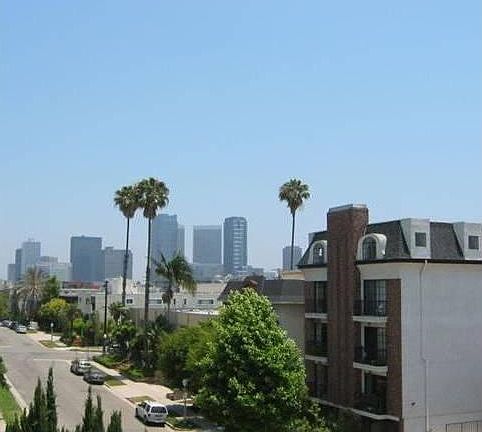 View from balcony to century city