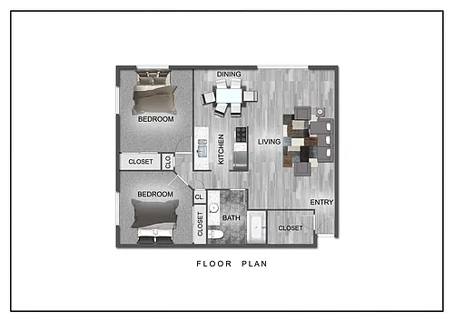 Floor plan 2 Bedroom A