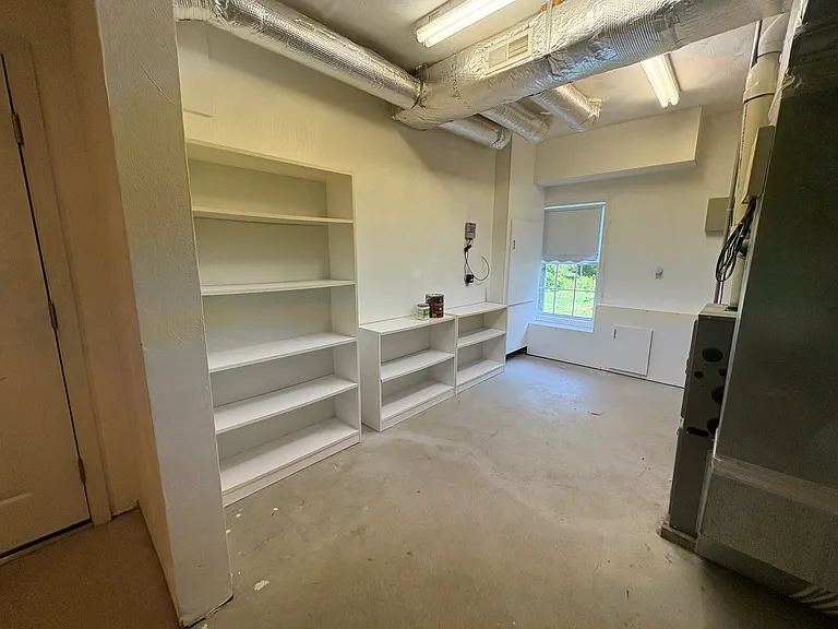 Shelving in laundry area