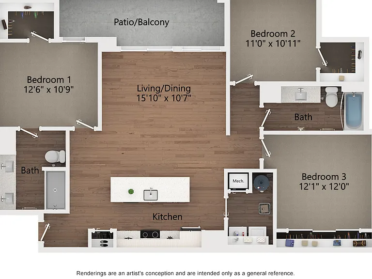 3 Bedroom | 2 Bath 3 Bedroom | 2 Bath