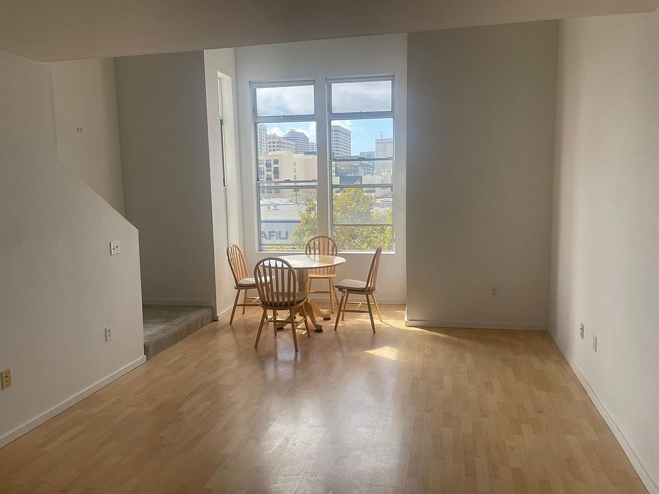 Living area and dining nook.