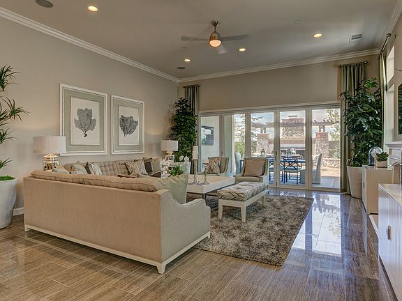 Spacious great room open to patio