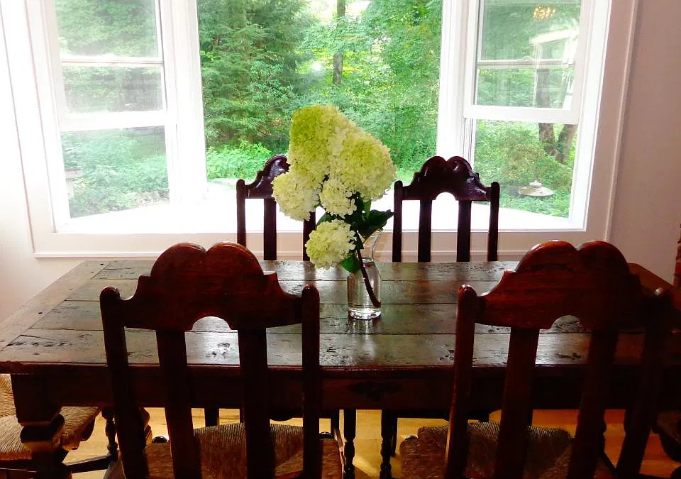 Dining Area Overlooking Brook