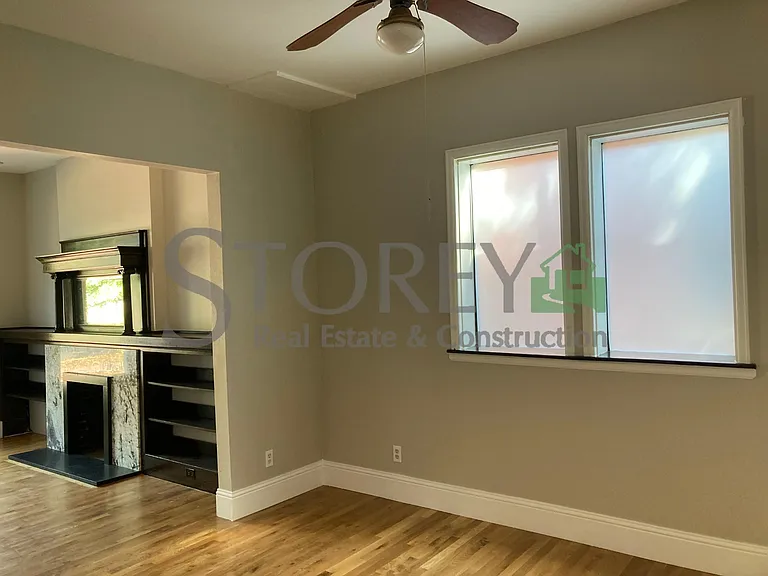 Dining room with a lot of natural light