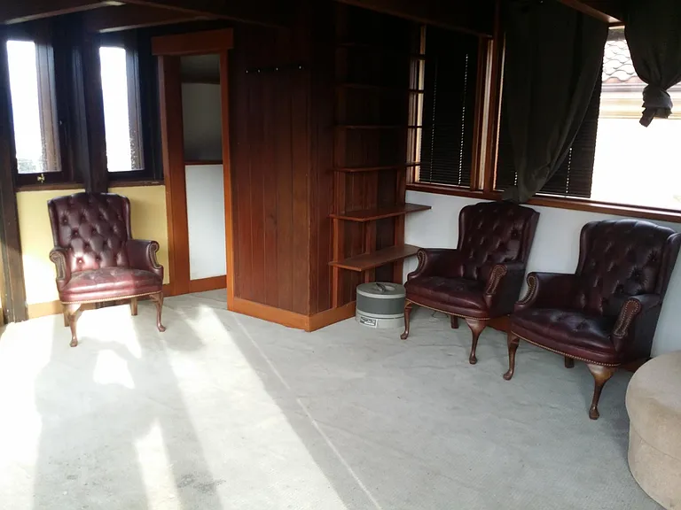 Closet, sliding door is open.