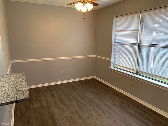 Dining room with brand new plank flooring