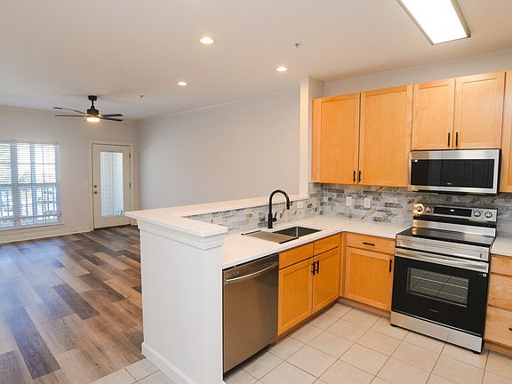 Kitchen facing living room