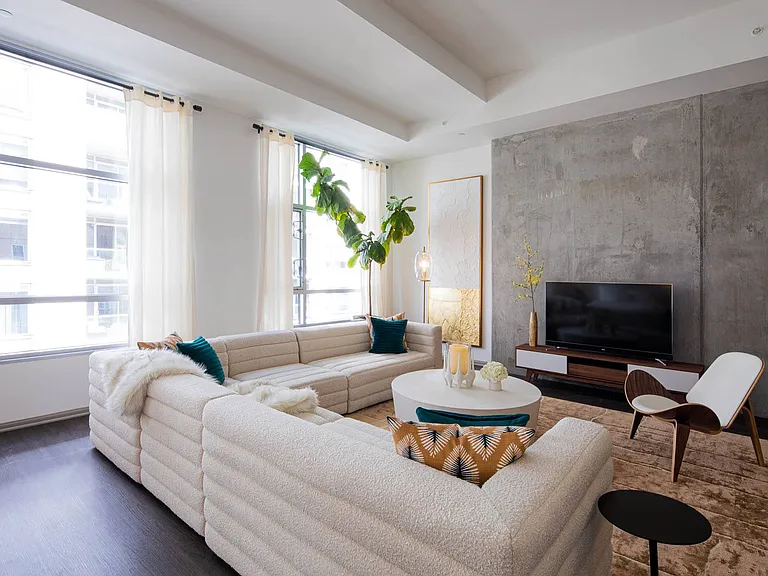Studio living area at 1600 Vine in Hollywood, CA.