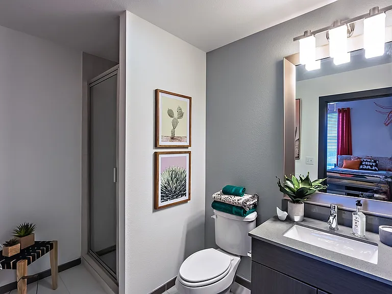 Bathroom 1Signature 1909 - Luxury Off-Campus Apartments Near University of Texas Austin UT - 1909 Rio Grande Street