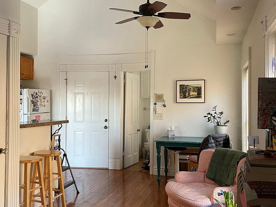 Lofted 14 foot ceiling in living and kitchen area