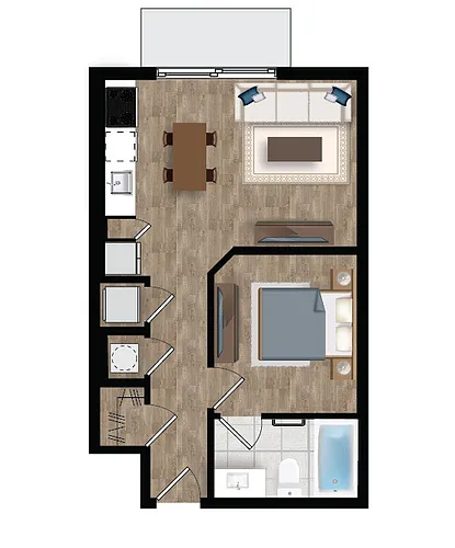 Floor plan Studio 2-A
