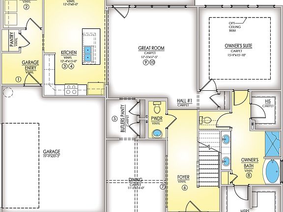 Yorkshire SL Main Level - Elevation F