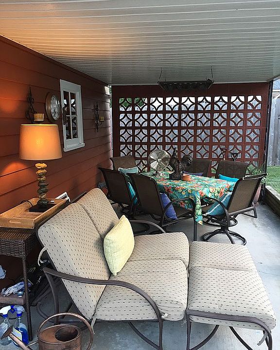 Cozy covered patio