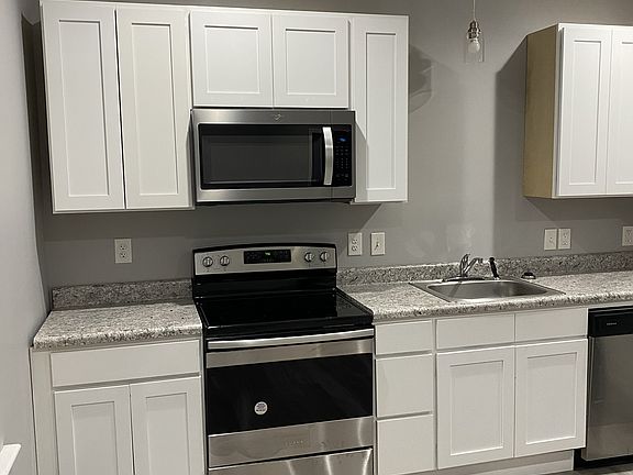 Modern stainless steel appliances