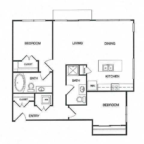 Floor plan 2X2 E