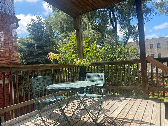 private deck: attached storage unit to the right