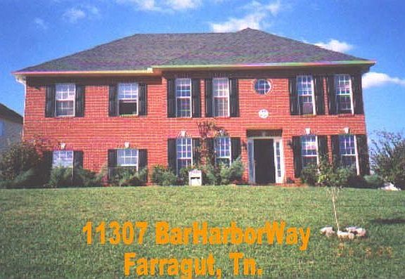 Front of 11307 BarHarbor Way Farragut, Tennessee