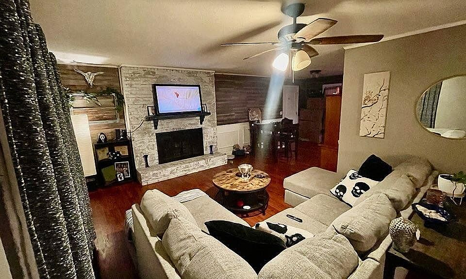 View of living room from sta