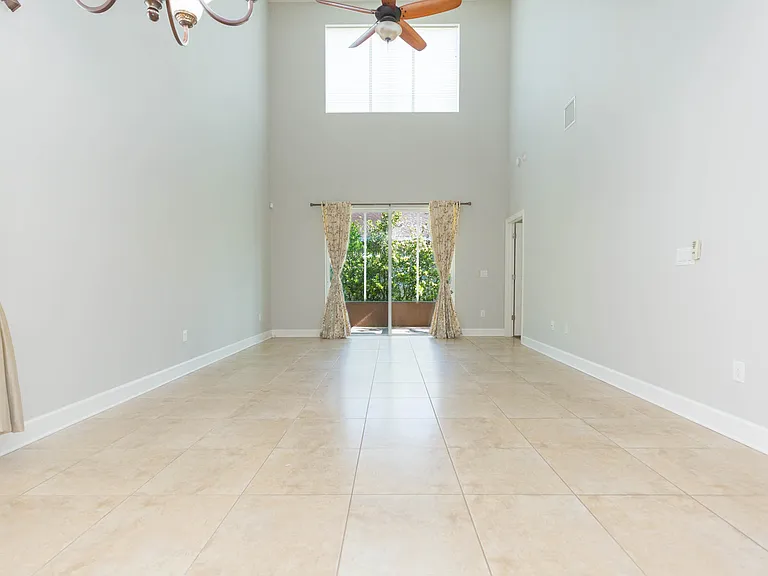 Family room- open floor plan with soaring 20 feet ceilings