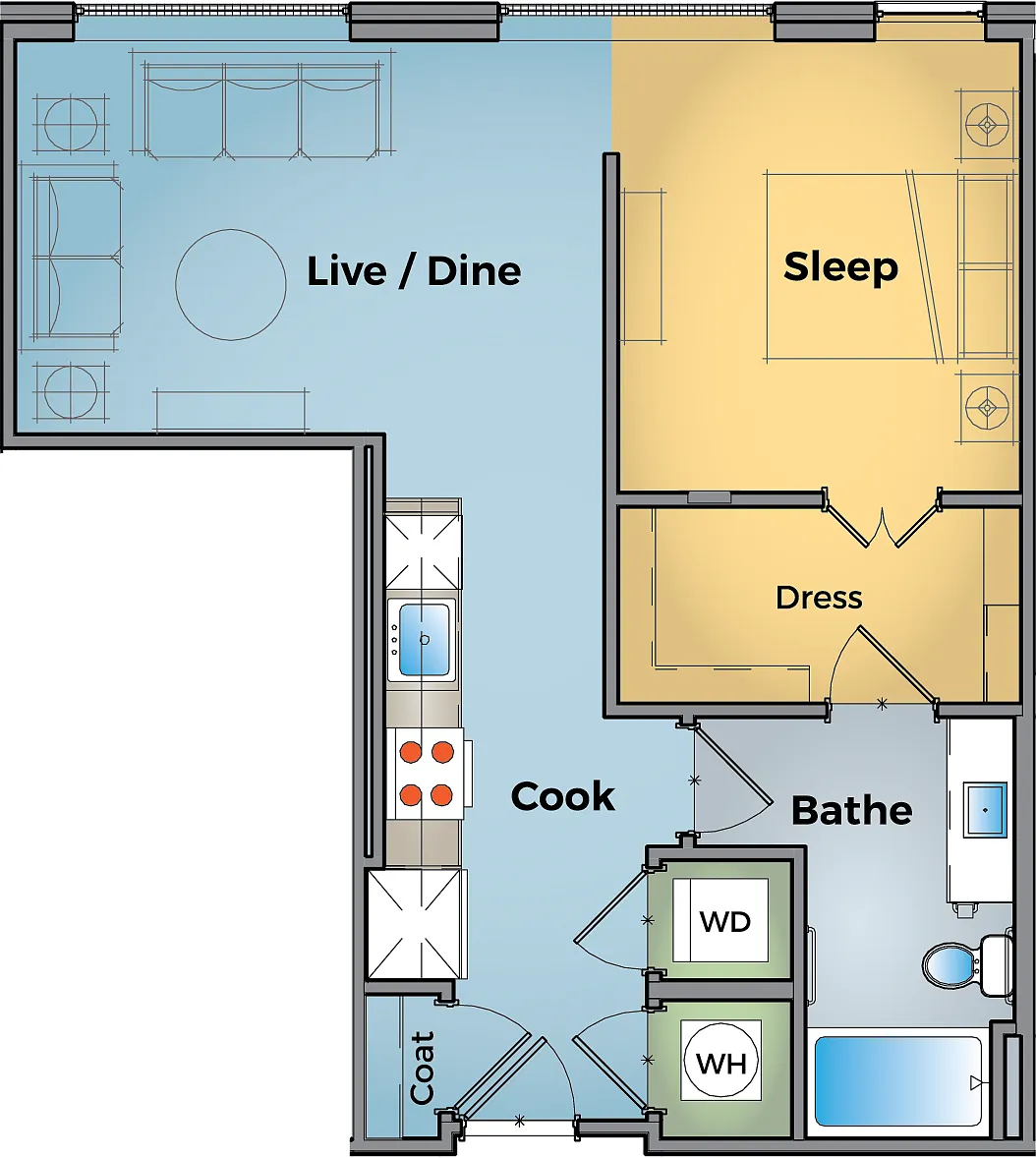 Floor plan Urban Flat - S5