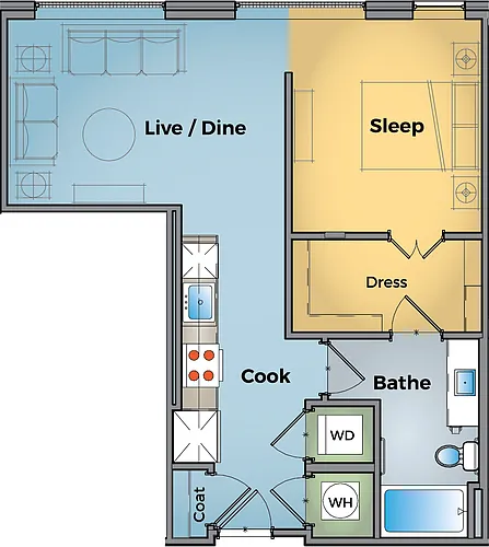 Floor plan Urban Flat - S5