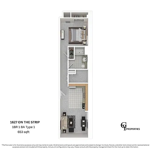 Floor plan Open Concept 1B