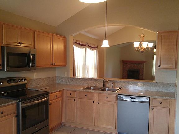 View from kitchen to living area