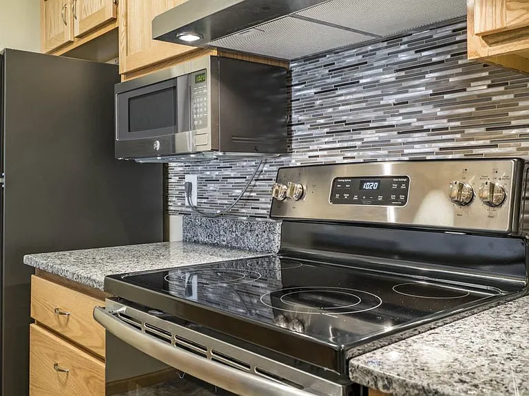 Our renovated homes feature beautiful updated counters, cabinets, and stainless appliances.