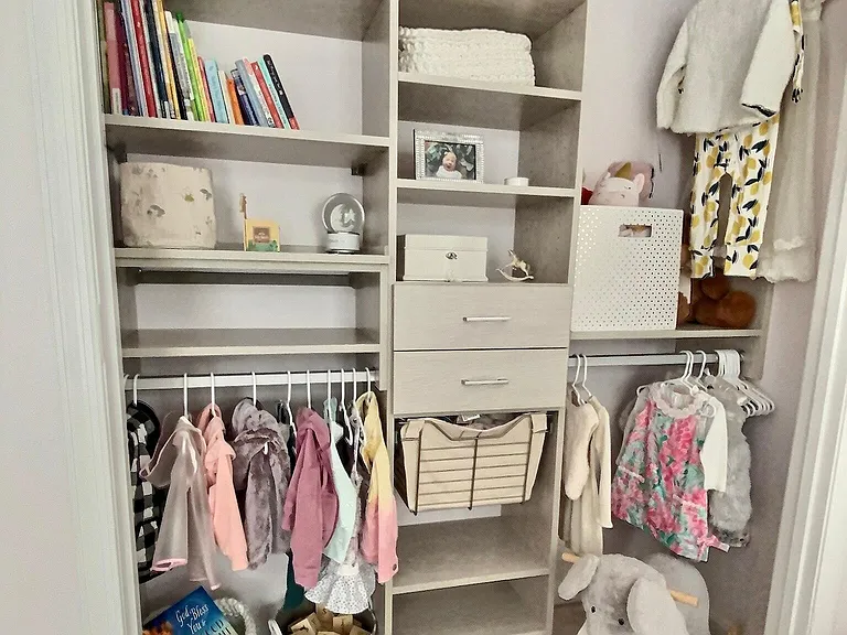 Custom California closet in upstairs bedroom #2