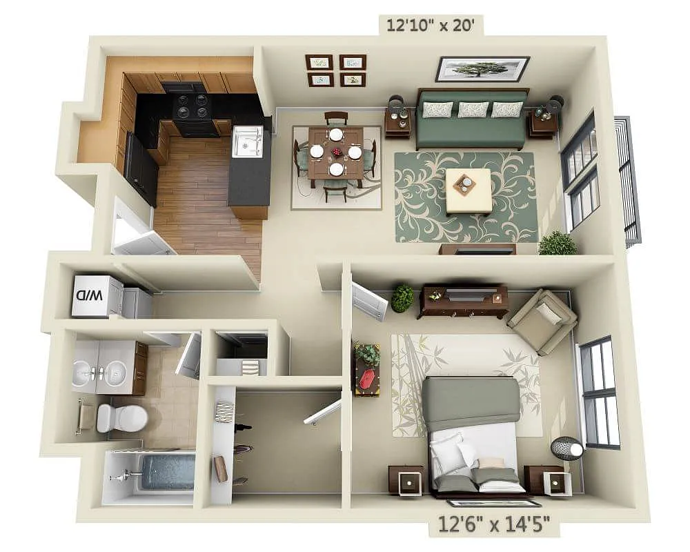 Floor plan Alta Plaza A1C