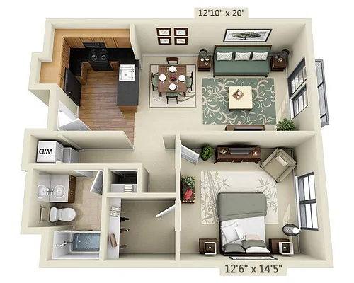 Floor plan Alta Plaza A1C