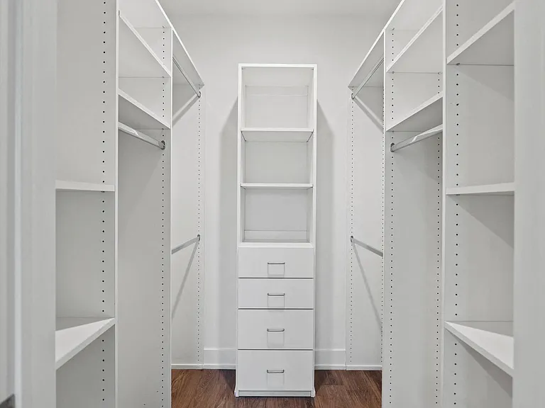 Walk-In Closet with Built-In Organizers