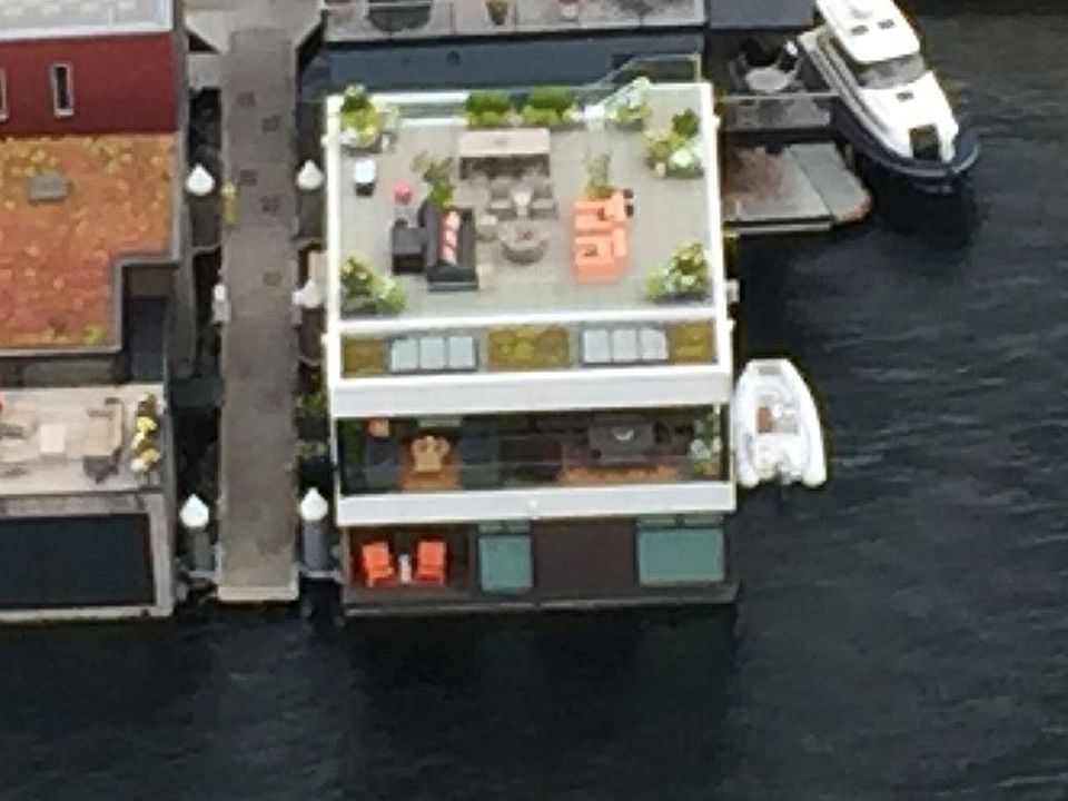 overhead photo of house
