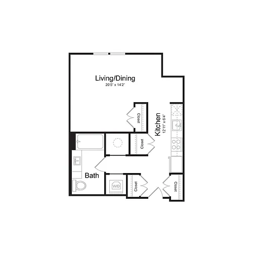 Floor plan Studio (SC-A)