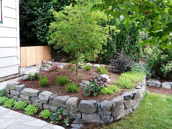 Rockery Garden to Right of Front Steps to House