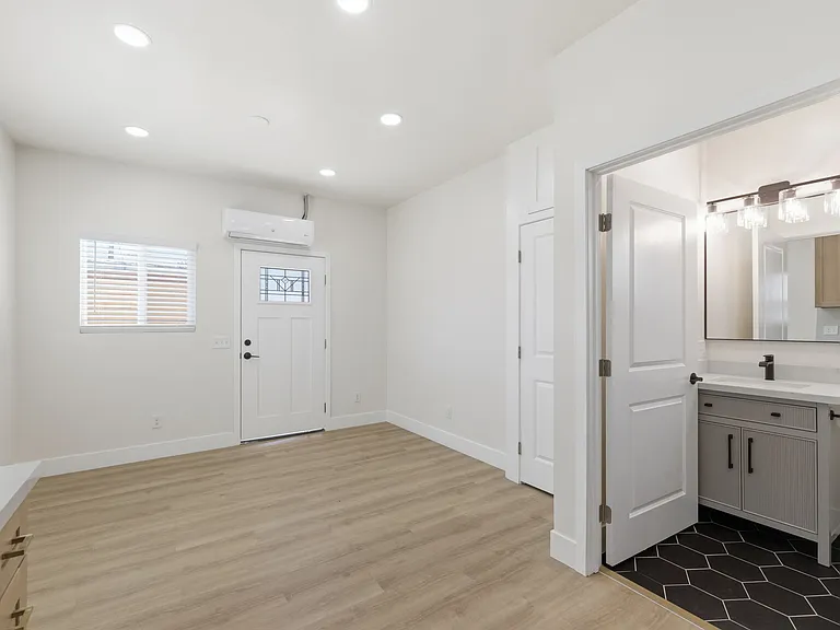 View from kitchen to entrance