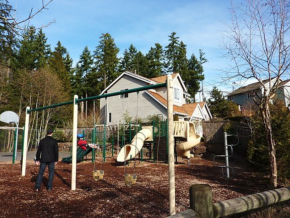 Playground and swings.