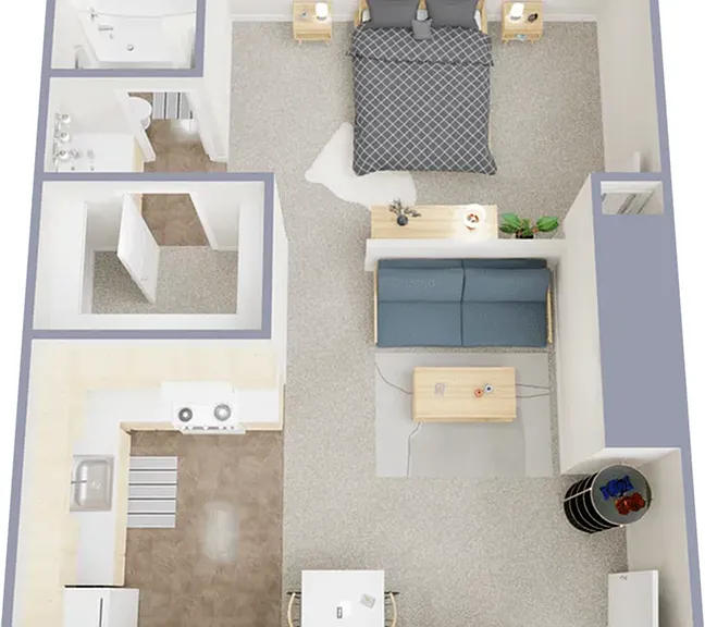 A1 - One bedroom, one bath, 534 square foot apartment home A1 - One bedroom, one bath, 534 square foot apartment home