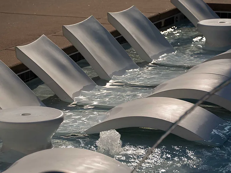 In-pool lounge chairs
