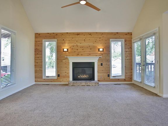 Gas fireplace with cool sconces