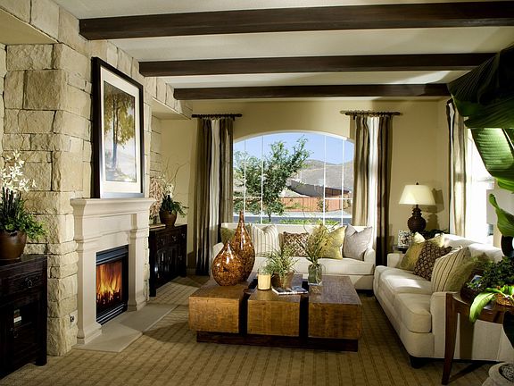living room of model home