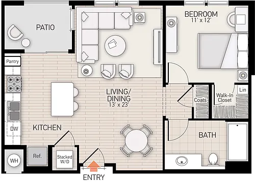 Floor plan River View III - Plan F