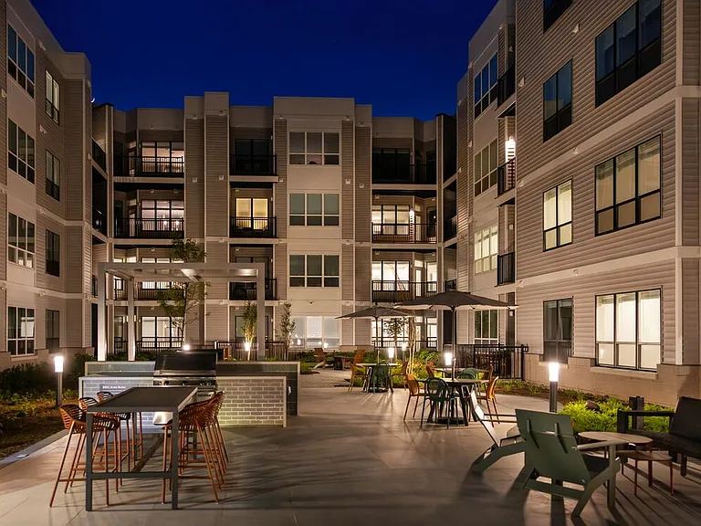 Courtyard with BBQ grills