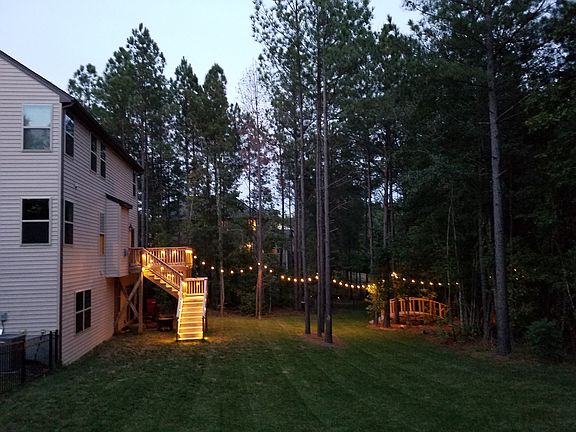Deck and wooded trails